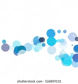Bubbles Circle Dots Unique Blue Bright Vector Background