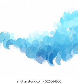 Bubbles Circle Dots Unique Blue Bright Vector Background
