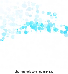 Bubbles Circle Dots Unique Blue Bright Vector Background