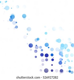 Bubbles Circle Dots Unique Blue Bright Vector Background