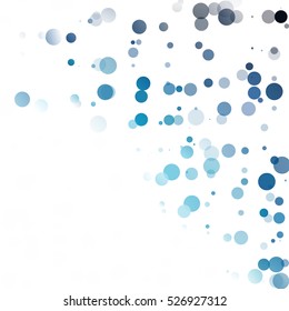 Bubbles Circle Dots Unique Blue Bright Vector Background