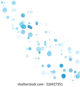 Bubbles Circle Dots Unique Blue Bright Vector Background