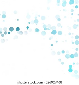 Bubbles Circle Dots Unique Blue Bright Vector Background