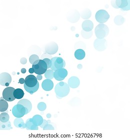 Bubbles Circle Dots Unique Blue Bright Vector Background