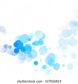 Bubbles Circle Dots Unique Blue Bright Vector Background