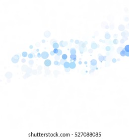 Bubbles Circle Dots Unique Blue Bright Vector Background