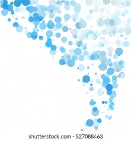 Bubbles Circle Dots Unique Blue Bright Vector Background