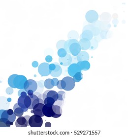 Bubbles Circle Dots Unique Blue Bright Vector Background
