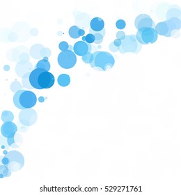 Bubbles Circle Dots Unique Blue Bright Vector Background