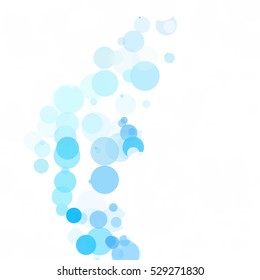 Bubbles Circle Dots Unique Blue Bright Vector Background