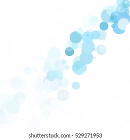 Bubbles Circle Dots Unique Blue Bright Vector Background