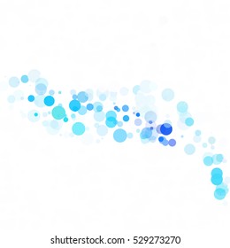 Bubbles Circle Dots Unique Blue Bright Vector Background