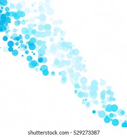Bubbles Circle Dots Unique Blue Bright Vector Background