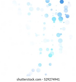 Bubbles Circle Dots Unique Blue Bright Vector Background