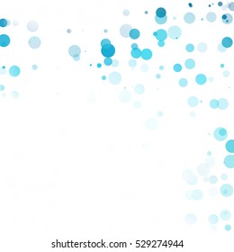 Bubbles Circle Dots Unique Blue Bright Vector Background