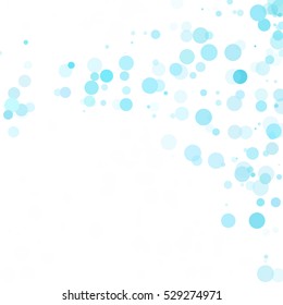 Bubbles Circle Dots Unique Blue Bright Vector Background