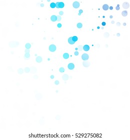 Bubbles Circle Dots Unique Blue Bright Vector Background