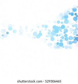 Bubbles Circle Dots Unique Blue Bright Vector Background