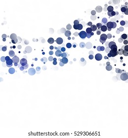 Bubbles Circle Dots Unique Blue Bright Vector Background