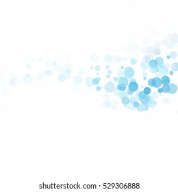 Bubbles Circle Dots Unique Blue Bright Vector Background