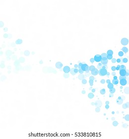 Bubbles Circle Dots Unique Blue Bright Vector Background
