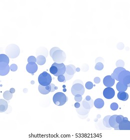 Bubbles Circle Dots Unique Blue Bright Vector Background