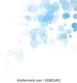 Bubbles Circle Dots Unique Blue Bright Vector Background