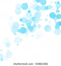 Bubbles Circle Dots Unique Blue Bright Vector Background