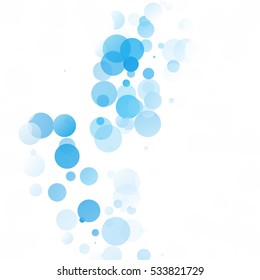Bubbles Circle Dots Unique Blue Bright Vector Background