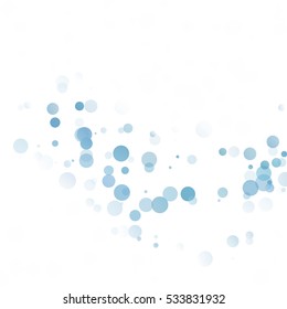 Bubbles Circle Dots Unique Blue Bright Vector Background