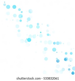 Bubbles Circle Dots Unique Blue Bright Vector Background