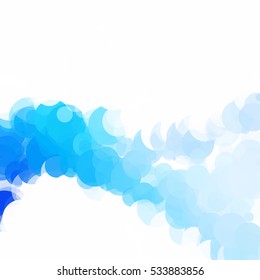 Bubbles Circle Dots Unique Blue Bright Vector Background