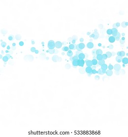 Bubbles Circle Dots Unique Blue Bright Vector Background