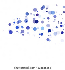 Bubbles Circle Dots Unique Blue Bright Vector Background