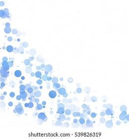 Bubbles Circle Dots Unique Blue Bright Vector Background