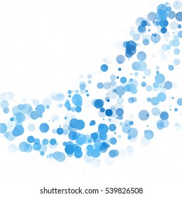 Bubbles Circle Dots Unique Blue Bright Vector Background