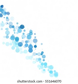 Bubbles Circle Dots Unique Blue Bright Vector Background
