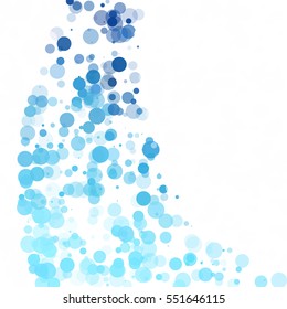 Bubbles Circle Dots Unique Blue Bright Vector Background