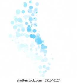 Bubbles Circle Dots Unique Blue Bright Vector Background
