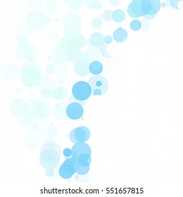 Bubbles Circle Dots Unique Blue Bright Vector Background