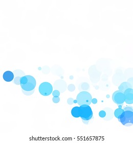 Bubbles Circle Dots Unique Blue Bright Vector Background