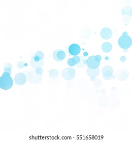 Bubbles Circle Dots Unique Blue Bright Vector Background