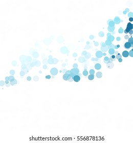 Bubbles Circle Dots Unique Blue Bright Vector Background