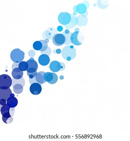 Bubbles Circle Dots Unique Blue Bright Vector Background
