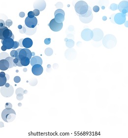 Bubbles Circle Dots Unique Blue Bright Vector Background