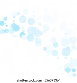 Bubbles Circle Dots Unique Blue Bright Vector Background