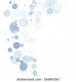 Bubbles Circle Dots Unique Blue Bright Vector Background