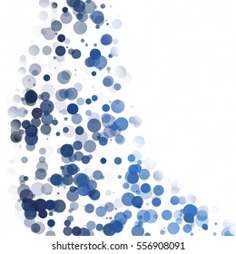 Bubbles Circle Dots Unique Blue Bright Vector Background