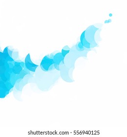 Bubbles Circle Dots Unique Blue Bright Vector Background