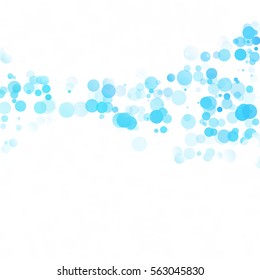 Bubbles Circle Dots Unique Blue Bright Vector Background